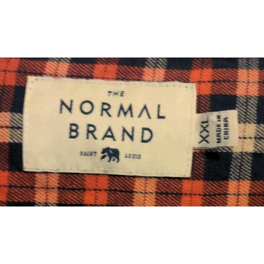 THE NORMAL BRAND Men's LS Cotton Soft Flannel Button Up Shirt Plaid Size XXL - Picture 5 of 8